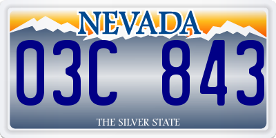 NV license plate 03C843