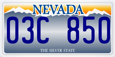 NV license plate 03C850