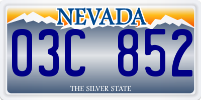 NV license plate 03C852