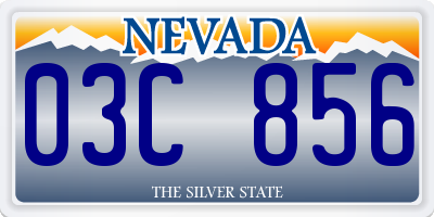 NV license plate 03C856