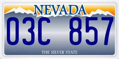 NV license plate 03C857