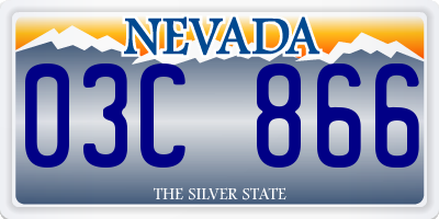 NV license plate 03C866