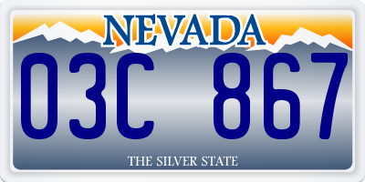 NV license plate 03C867