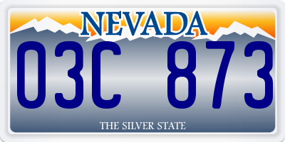 NV license plate 03C873