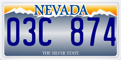 NV license plate 03C874