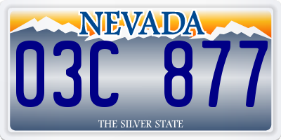NV license plate 03C877