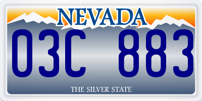 NV license plate 03C883