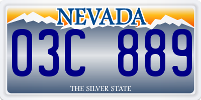 NV license plate 03C889