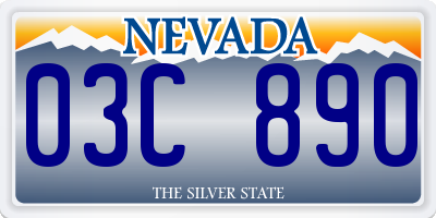 NV license plate 03C890