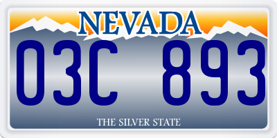 NV license plate 03C893
