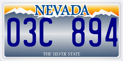 NV license plate 03C894