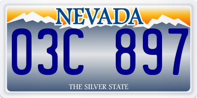 NV license plate 03C897