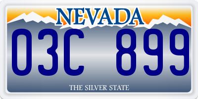 NV license plate 03C899