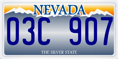 NV license plate 03C907