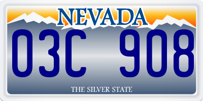 NV license plate 03C908