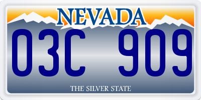 NV license plate 03C909