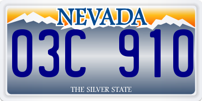 NV license plate 03C910