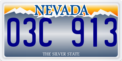 NV license plate 03C913