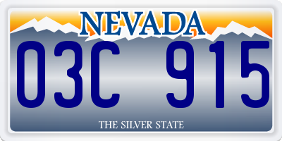 NV license plate 03C915