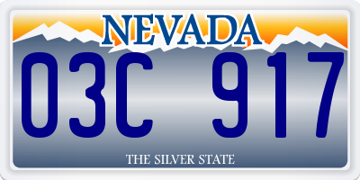 NV license plate 03C917