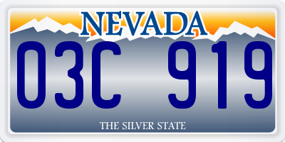 NV license plate 03C919