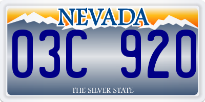 NV license plate 03C920