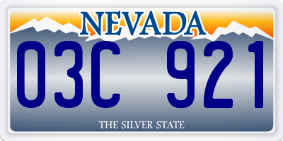 NV license plate 03C921