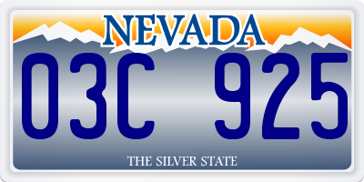 NV license plate 03C925