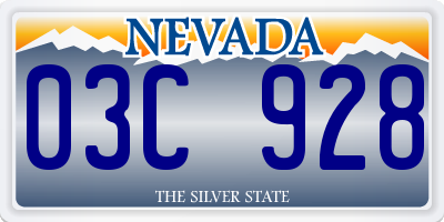 NV license plate 03C928
