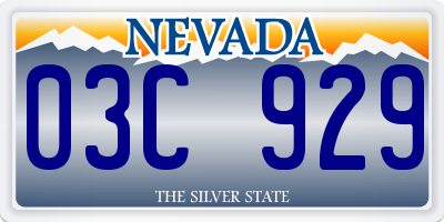 NV license plate 03C929