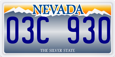 NV license plate 03C930