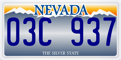 NV license plate 03C937