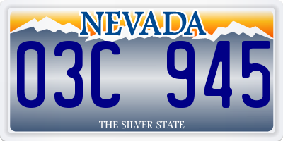 NV license plate 03C945