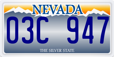 NV license plate 03C947
