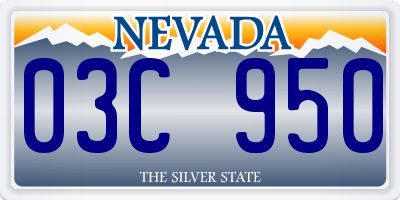 NV license plate 03C950