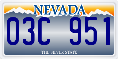 NV license plate 03C951