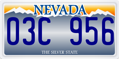 NV license plate 03C956