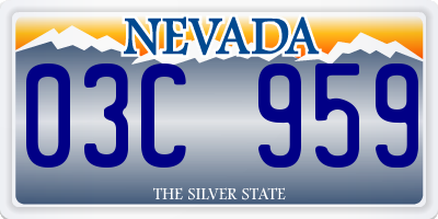 NV license plate 03C959