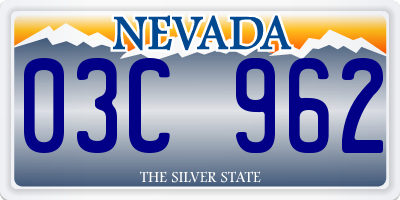 NV license plate 03C962