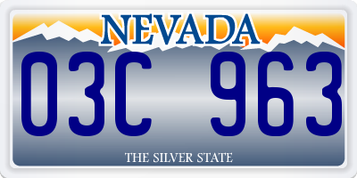 NV license plate 03C963