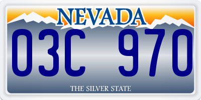 NV license plate 03C970