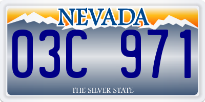 NV license plate 03C971