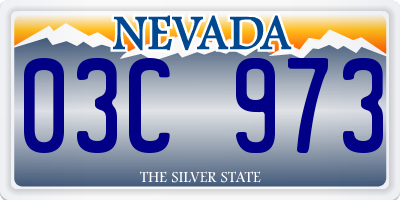 NV license plate 03C973