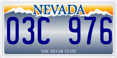 NV license plate 03C976