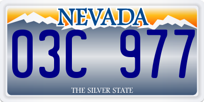 NV license plate 03C977