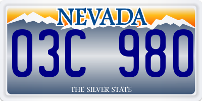 NV license plate 03C980