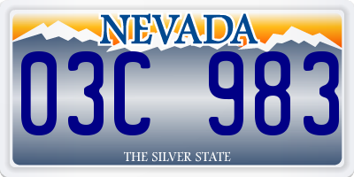 NV license plate 03C983