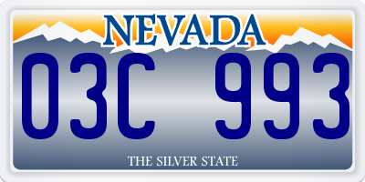 NV license plate 03C993