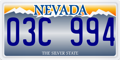 NV license plate 03C994