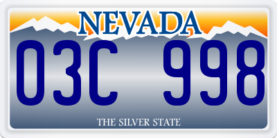 NV license plate 03C998